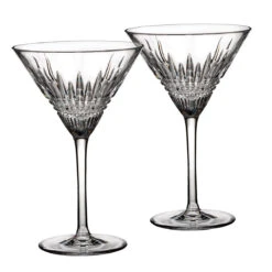 Waterford Crystal Lismore Diamond Martini, Pair