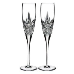 Waterford Crystal True Love Forever Champagne Toasting Flutes, Pair