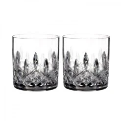 Waterford Crystal, Lismore 5 Oz Straight Sided Whiskey Tumblers, Pair