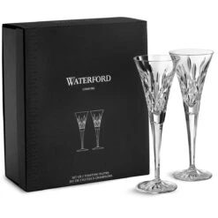 Waterford Crystal Lismore Classic Toasting Flutes, Pair -Best Glassware Store 1058532 a3