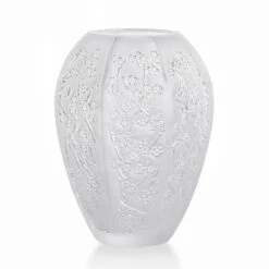 Lalique Sakura 5.5" Vase, Clear