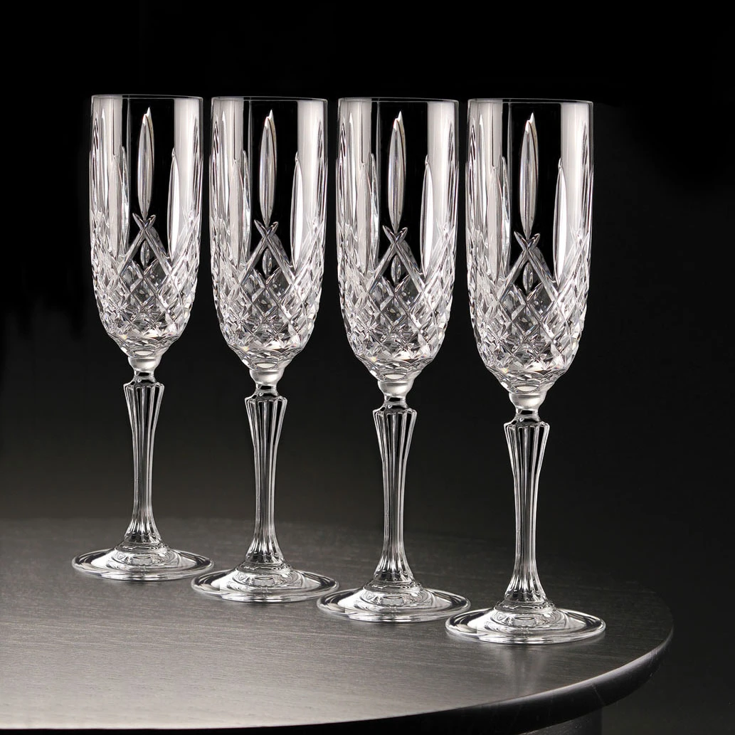 Marquis By Waterford Markham Flutes, Set Of 4 3 Marquis By Waterford Markham Flutes, Set Of 4 - Image 2
