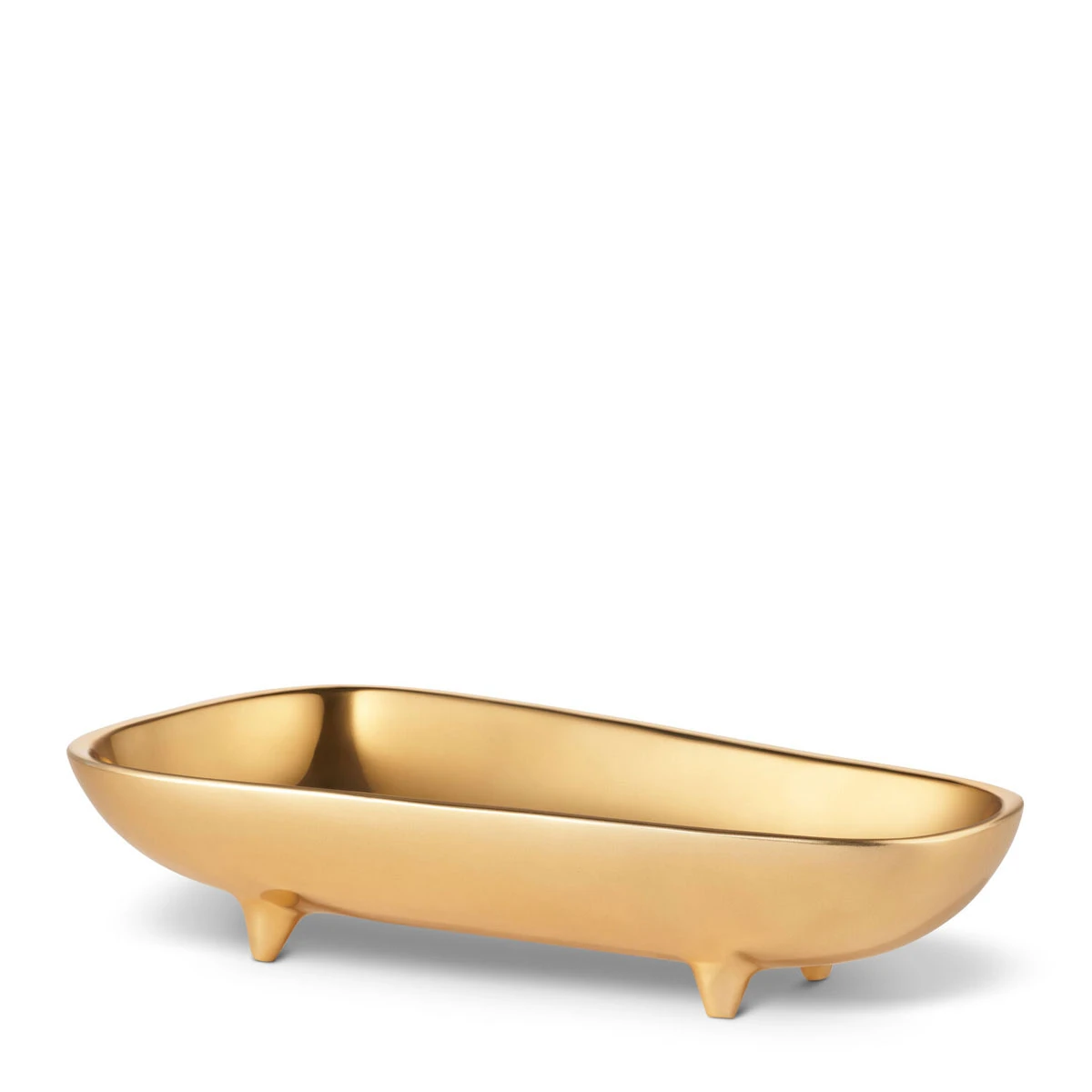 Aerin Valerio Footed Bowl, Large, Gold 3 Aerin Valerio Footed Bowl, Large, Gold