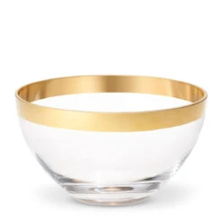 Aerin Gabriel Large Crystal Bowl, Clear, Gold