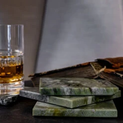 Cashs Ireland, Connemara Marble Square Coasters, Set Of Four -Best Glassware Store 20692C a4