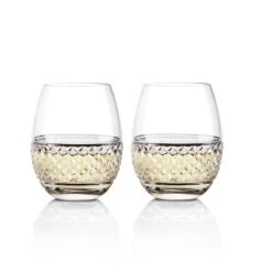 Cashs Ireland Cooper Stemless White Wine Glasses, 1+1 Free