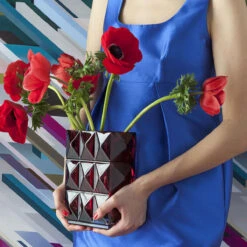 Baccarat Crystal, Louxor 8" Vase, Red -Best Glassware Store 2808408B a2