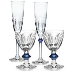 Baccarat Harcourt Eve Champagne Flutes, Blue Knob, Pair 7 Baccarat Harcourt Eve Champagne Flutes, Blue Knob, Pair -Best Glassware Store 2811092B a3