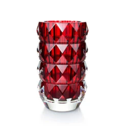 Baccarat Louxor 9" Round Red Vase