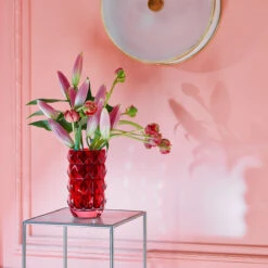 Baccarat Louxor 9" Round Red Vase -Best Glassware Store 2813624B a3