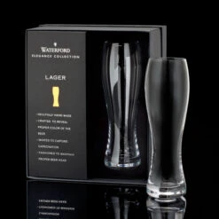 Waterford Crystal, Elegance Lager Glasses, Pair -Best Glassware Store 40001110 elegancelager a1