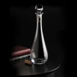 Waterford Crystal, Elegance Tall Crystal Decanter With Round Stopper, Platinum Band -Best Glassware Store 40001119 a2