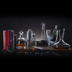 Waterford Crystal, Elegance Tall Crystal Decanter With Round Stopper, Platinum Band -Best Glassware Store 40001119 w elegancedecanter1200