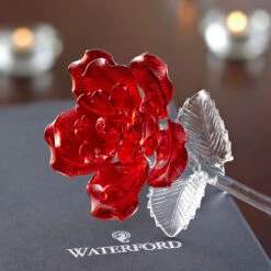 Waterford Crystal, Fleurology Flower Irish Rose, Red -Best Glassware Store 40001551 a3