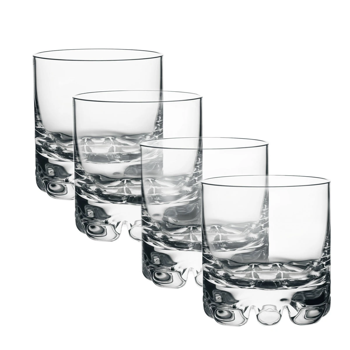 Orrefors Crystal, Erik Crystal Old Fashioned Tumbler Glass, Set Of Four 3 Orrefors Crystal, Erik Crystal Old Fashioned Tumbler Glass, Set Of Four