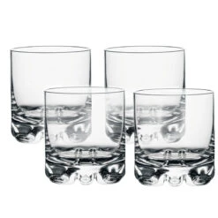 Orrefors Crystal, Erik Crystal DOF Tumbler, Set Of Four