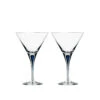 Orrefors Crystal, Intermezzo Blue Martini, Pair -Best Glassware Store 6257406 a1