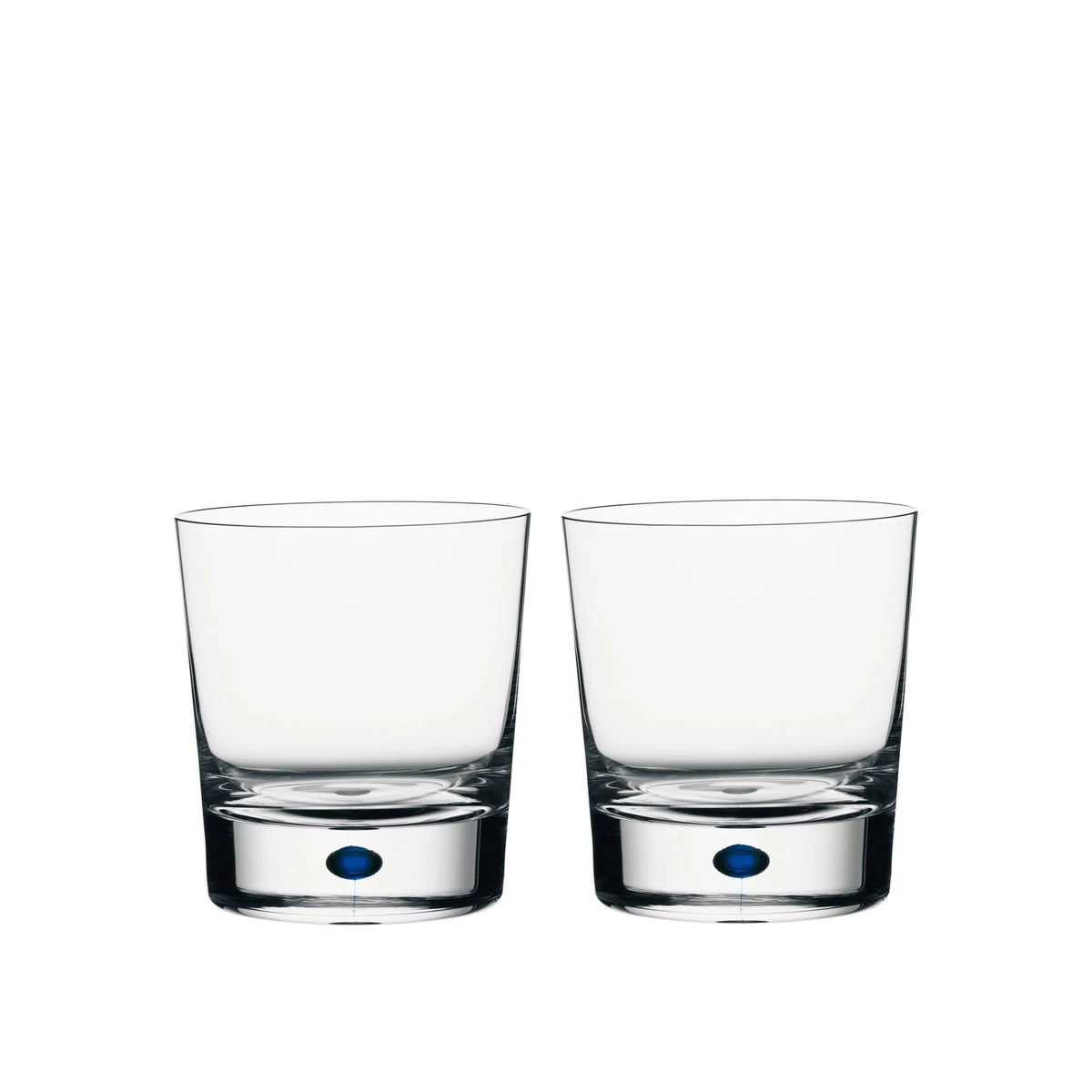 Orrefors Crystal, Intermezzo Blue Crystal DOF Tumbler, Pair 3 Orrefors Crystal, Intermezzo Blue Crystal DOF Tumbler, Pair
