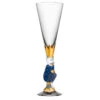 Orrefors Crystal The Sparkling Devil Blue Champagne, Single -Best Glassware Store 6267942 a1