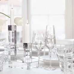 Orrefors Crystal, Legend Checked 6 1/8" Crystal Bowl