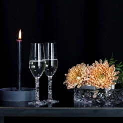 Orrefors Carat Champagne Flutes Pair -Best Glassware Store 6590100 a6