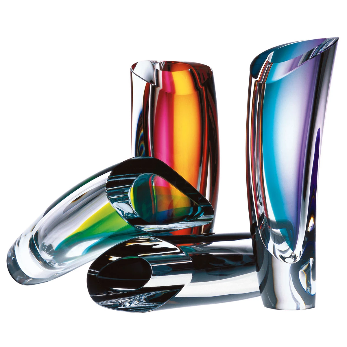 Kosta Boda Mirage 8" Vase, Blue And Green 4 Kosta Boda Mirage 8" Vase, Blue And Green - Image 2