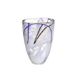 Kosta Boda 8" Contrast Crystal Vase, White