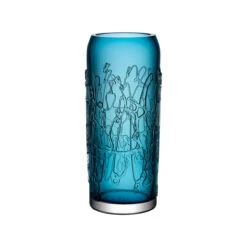 Kosta Boda Twine 15 3/4 Blue Crystal Vase