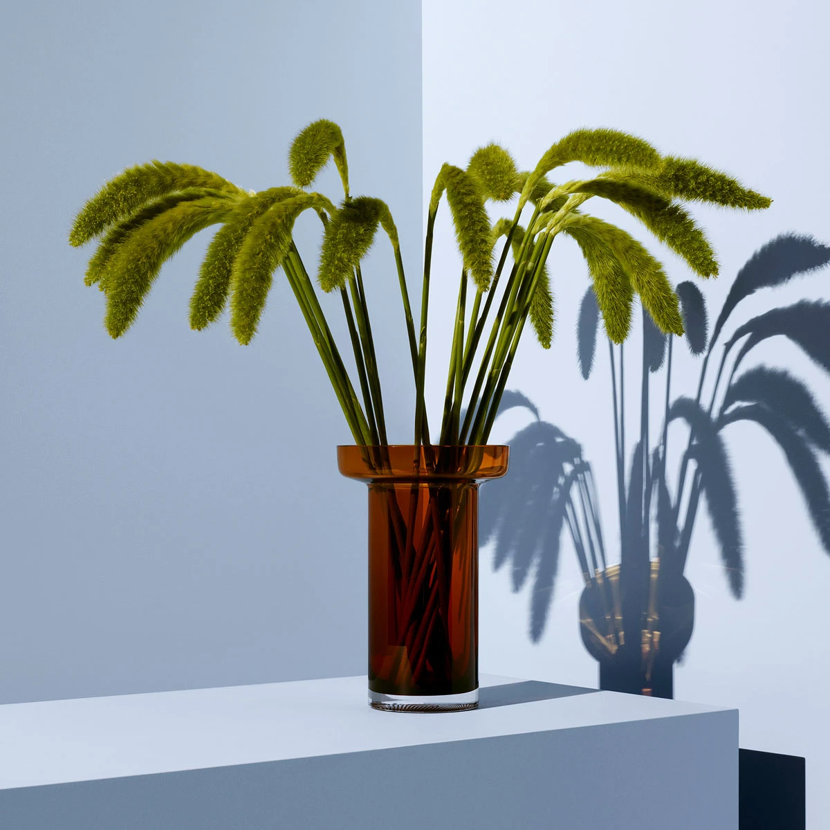 Kosta Boda Limelight Amber Tall 9" Vase 4 Kosta Boda Limelight Amber Tall 9" Vase - Image 2