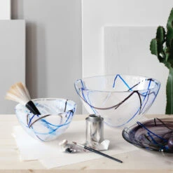 Kosta Boda Contrast 6 1/4" Crystal Bowl, White