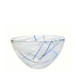 Kosta Boda Contrast 9" Crystal Bowl, White -Best Glassware Store 7050611 a1