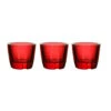 Kosta Boda Bruk Votive, 2.83" Anything Bowl Deep Red, Set Of Three -Best Glassware Store 7061631 a1