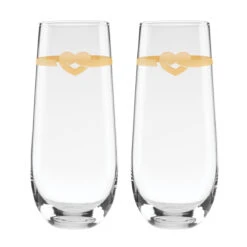 Kate Spade New York, Lenox With Love Stemless Flutes Pair