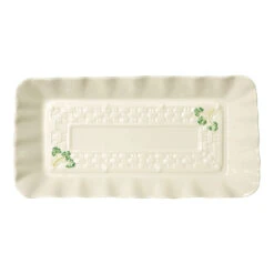 Belleek China Shamrock Sandwich Tray
