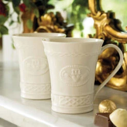 Belleek China Claddagh Coffee Mugs, Pair -Best Glassware Store B4131 claddagh mugs1200