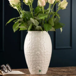 Belleek 10" Field Of Shamrocks Vase -Best Glassware Store B4578 a3