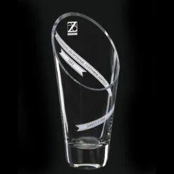Crystal Blanc, Personalize! Aspire Crystal Vase 10.5"