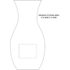 Crystal Blanc, Personalize! 10" Erika Crystal Vase