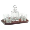 Galway Longford Square Decanter And DOF On Tray Set -Best Glassware Store G25180 a1