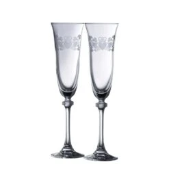 Galway Claddagh Ring Shamrock Liberty Flute Pair