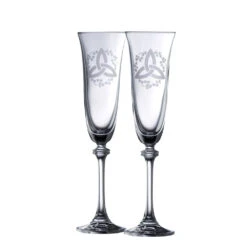 Galway Trinity Knot Shamrock Liberty Flute Pair
