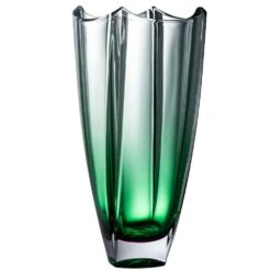Galway Emerald Dune 12" Square Vase